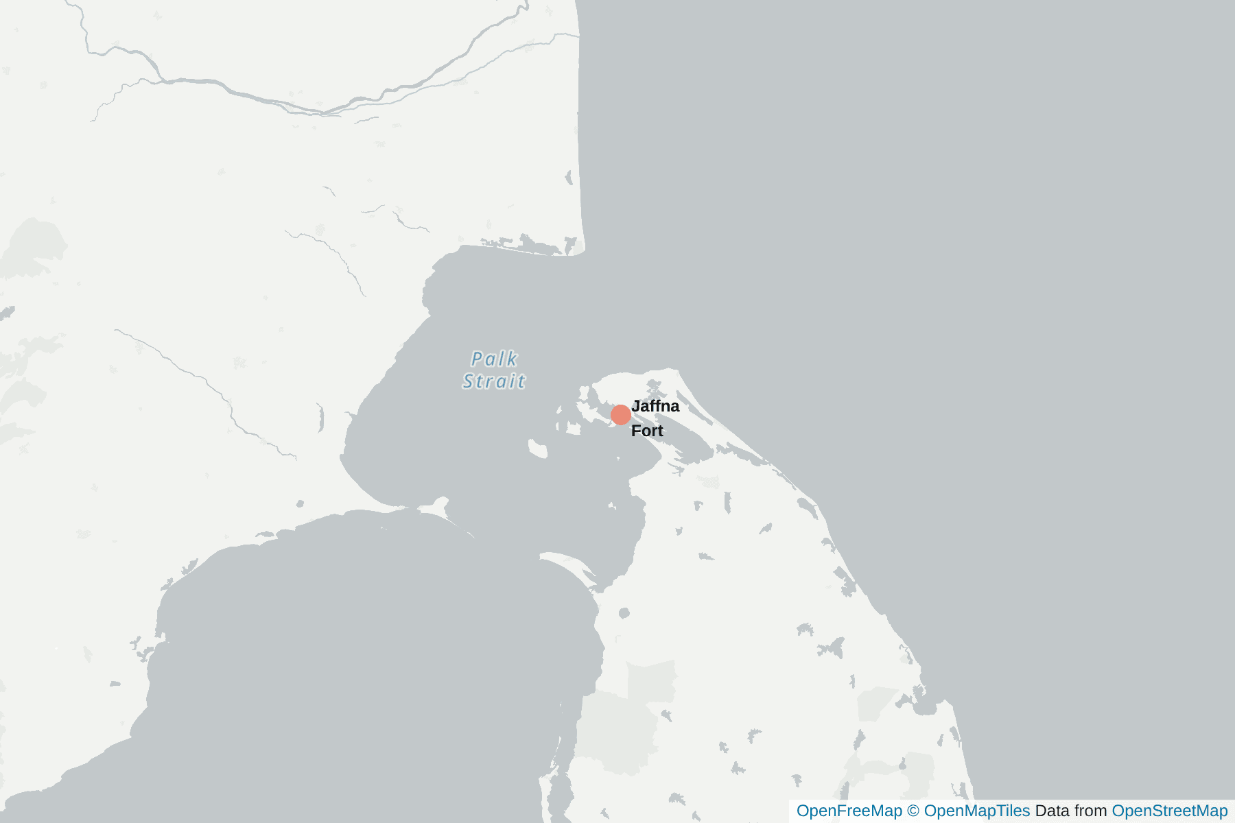 Karte von Jaffna Fort